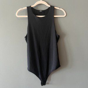 Chic and Flattering Black High Neck Express Contour Bodysuit (Size L)